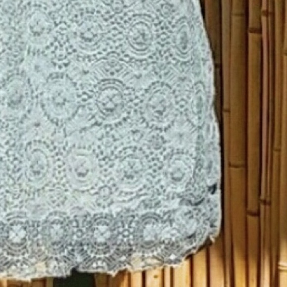 BRAND NEW SEDUZIONE Blue Lace Overlay Tie Back Tunic OS - Picture 4 of 7